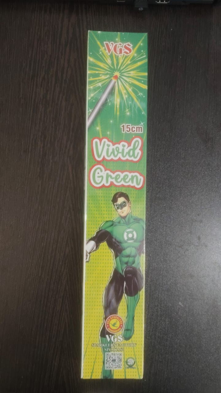 15 CM GREEN SPARKLERS
